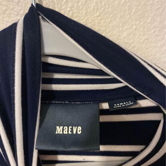 Anthropologie Marve Striped  Turtleneck Dress XS - Picture 3 of 5